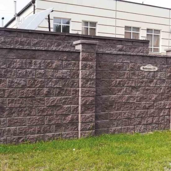 Блок декоративний двосторонній скол (400х200х200) ЗМ 6005 фото