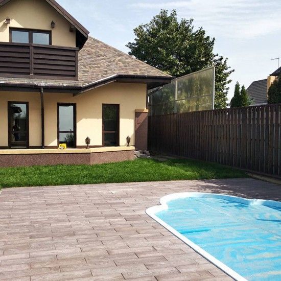 Террасная плитка Терраса 1200х210 h-40 Дакота,&nbsp;Тобако,&nbsp;Руселаре,&nbsp;Антрацит. ЗМ-1009 фото