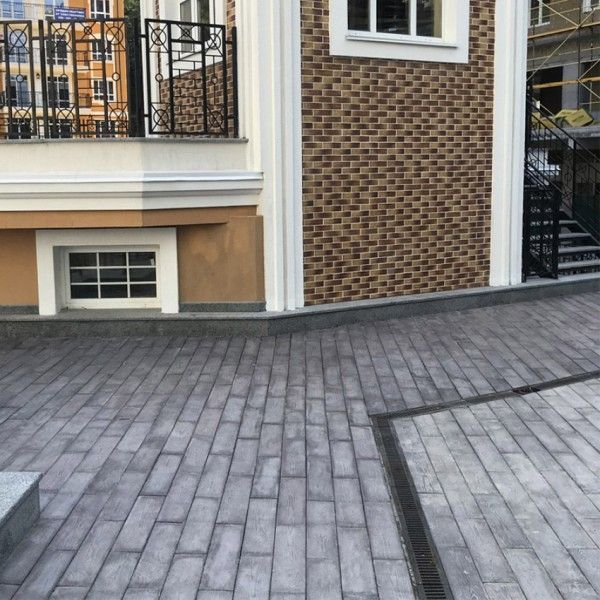 Террасная плитка Терраса 1200х210 h-40 Дакота,&nbsp;Тобако,&nbsp;Руселаре,&nbsp;Антрацит. ЗМ-1009 фото